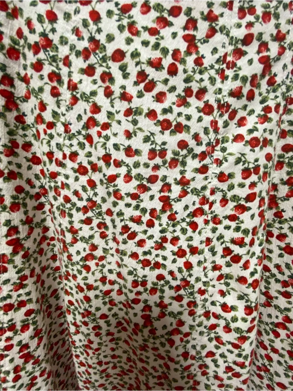 NWT Abercrombie and Fitch Mila dress (tiny strawberry print) removable straps